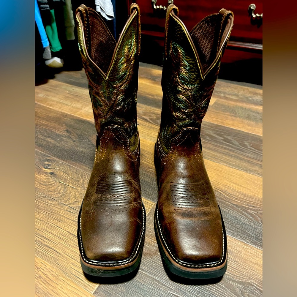 New without box… Justin leather steel toe safety boots.